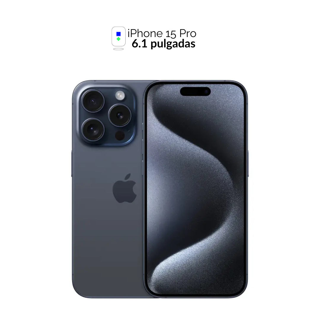 iPhone 15 Pro 1 TB Titanio Azul Reacondicionado Premium