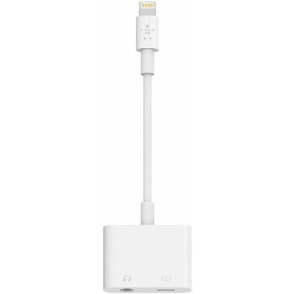 Adaptador Belkin Cargador + Audio iPhone Blanco F8j212btwht